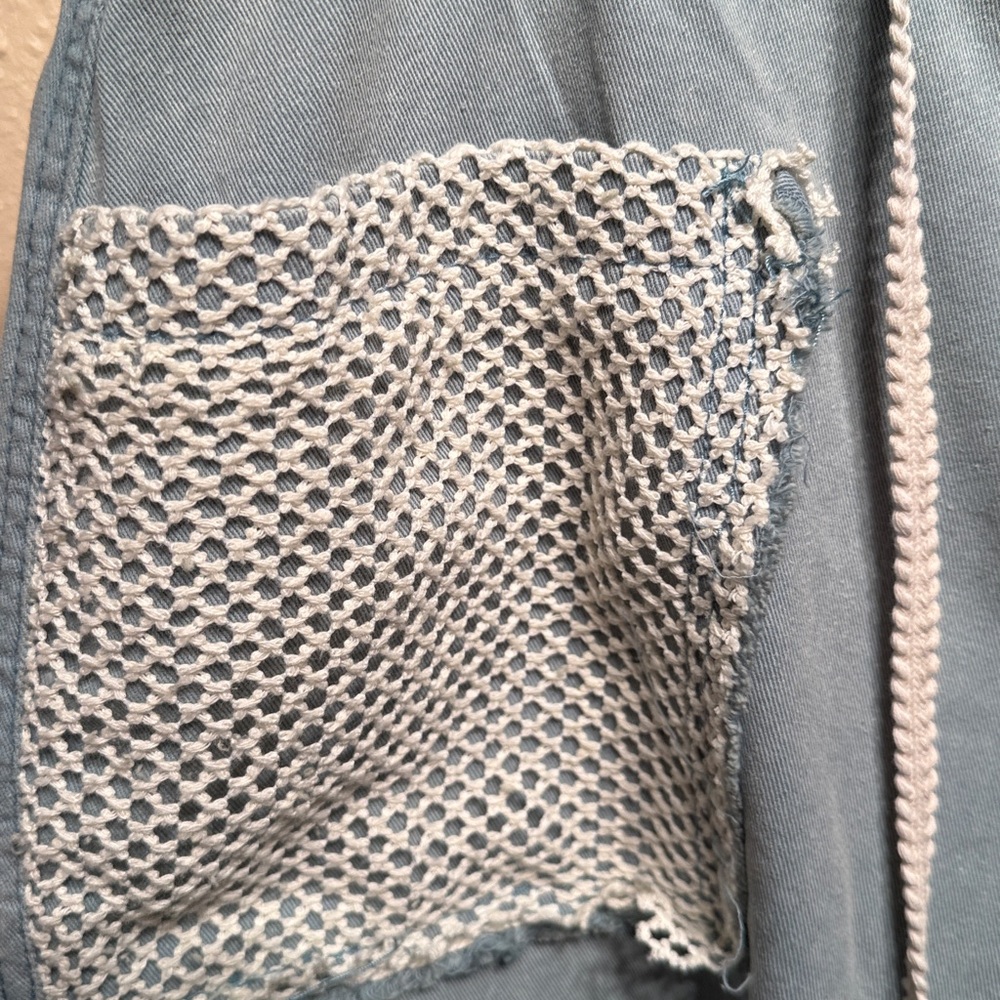 POL Patchwork Crochet Distressed Ripped boho jogg… - image 3